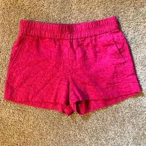 J. Crew Fuschia Jacquard Pull On Boardwalk Shorts